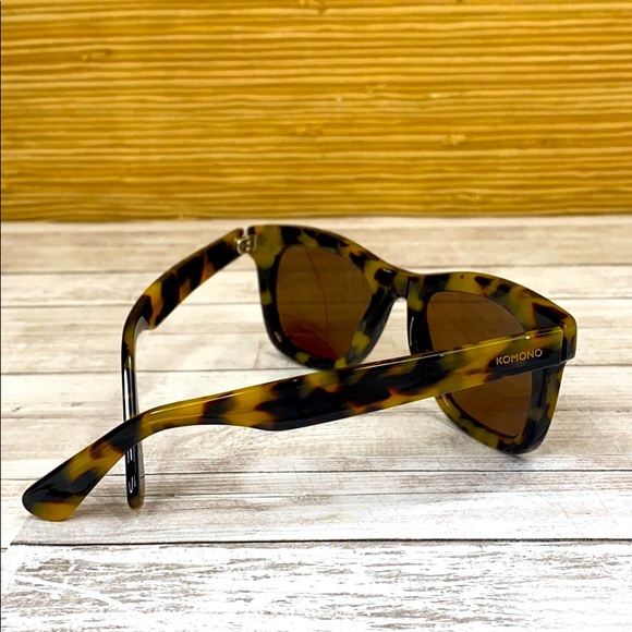 New KOMONO Women’s sunglasses Brown tortoise wayfarer - Picture 9 of 16